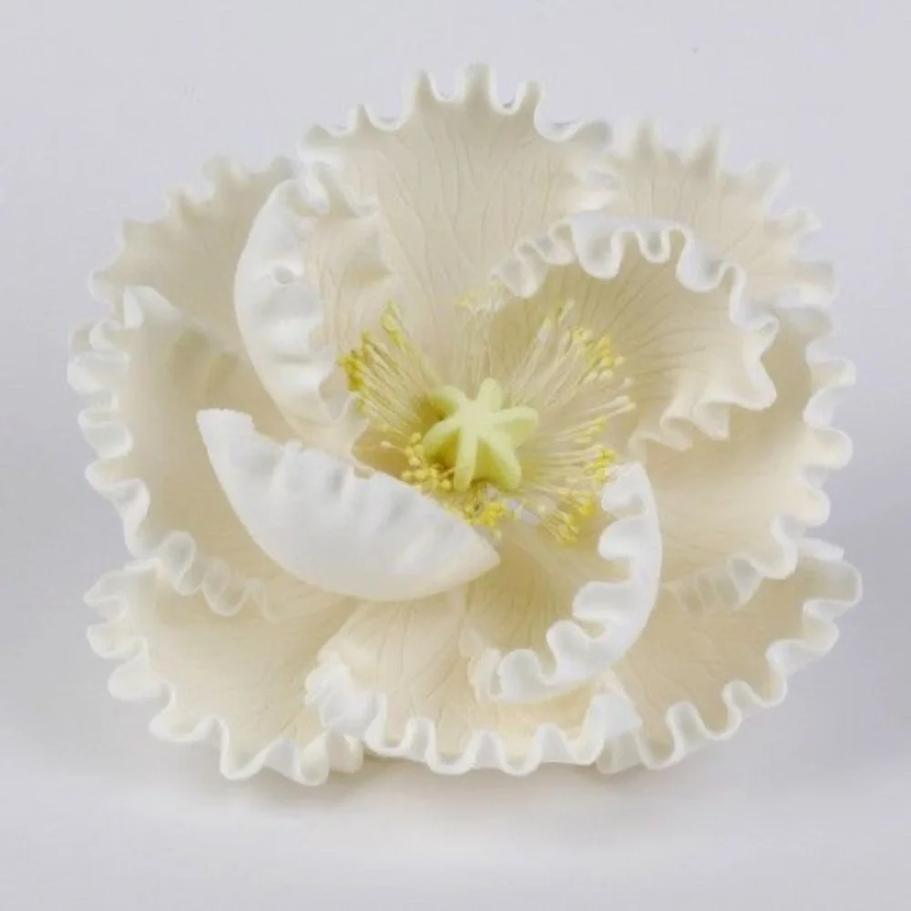 White Peony Sugar Flower Cake Topper for Decorating Cakes